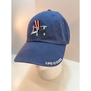 Life Is Good Art of Optimism Blue Adirondack Chair Baseball Adjustable Cap Hat